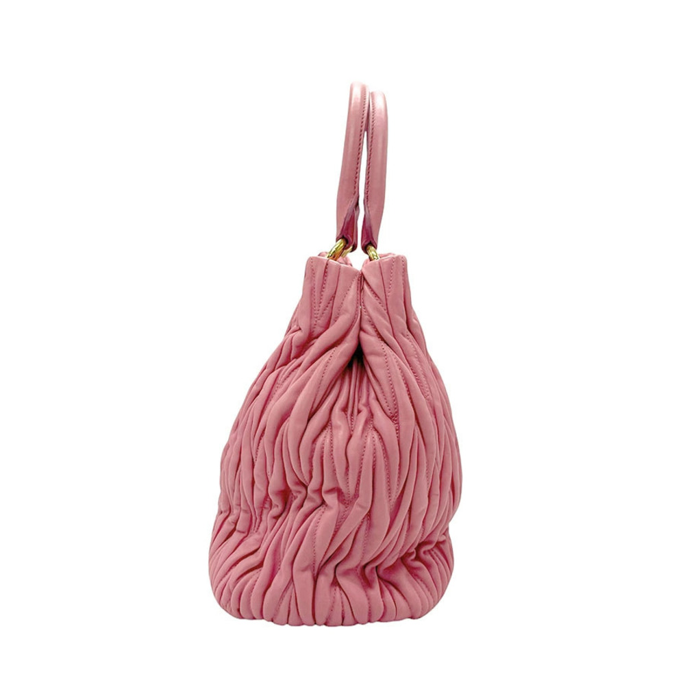 Miu Miu handbag leather pink Matelasse